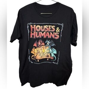 Houses & Humans D&D Dungeons & Dragons Spoof Black Graphic T-Shirt Men’s XL